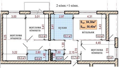 5+ комнат 84.3 м² в ЖК Идея от 11 500 грн/м², с. Гнедин