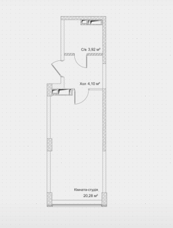 1-комнатная 28.3 м² в ЖК Синергия 3+ от 11 500 грн/м², г. Ирпень