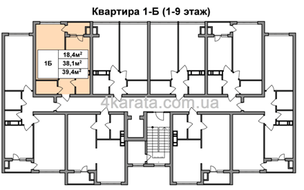 1-комнатная 39.4 м² в ЖК 4 карата от 13 150 грн/м², г. Вышгород
