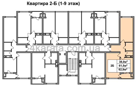 2-комнатная 62.09 м² в ЖК 4 карата от 13 650 грн/м², г. Вышгород