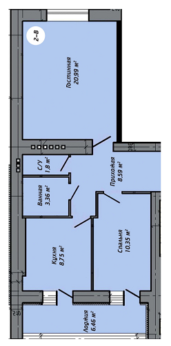 2-комнатная 57.07 м² в ЖК Столичный квартал от 13 500 грн/м², г. Ирпень