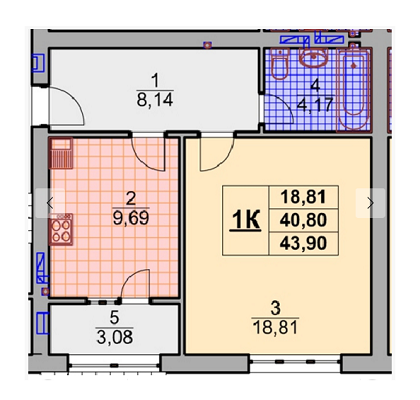 1-комнатная 43.9 м² в ЖК Novosell от 12 830 грн/м², г. Ирпень