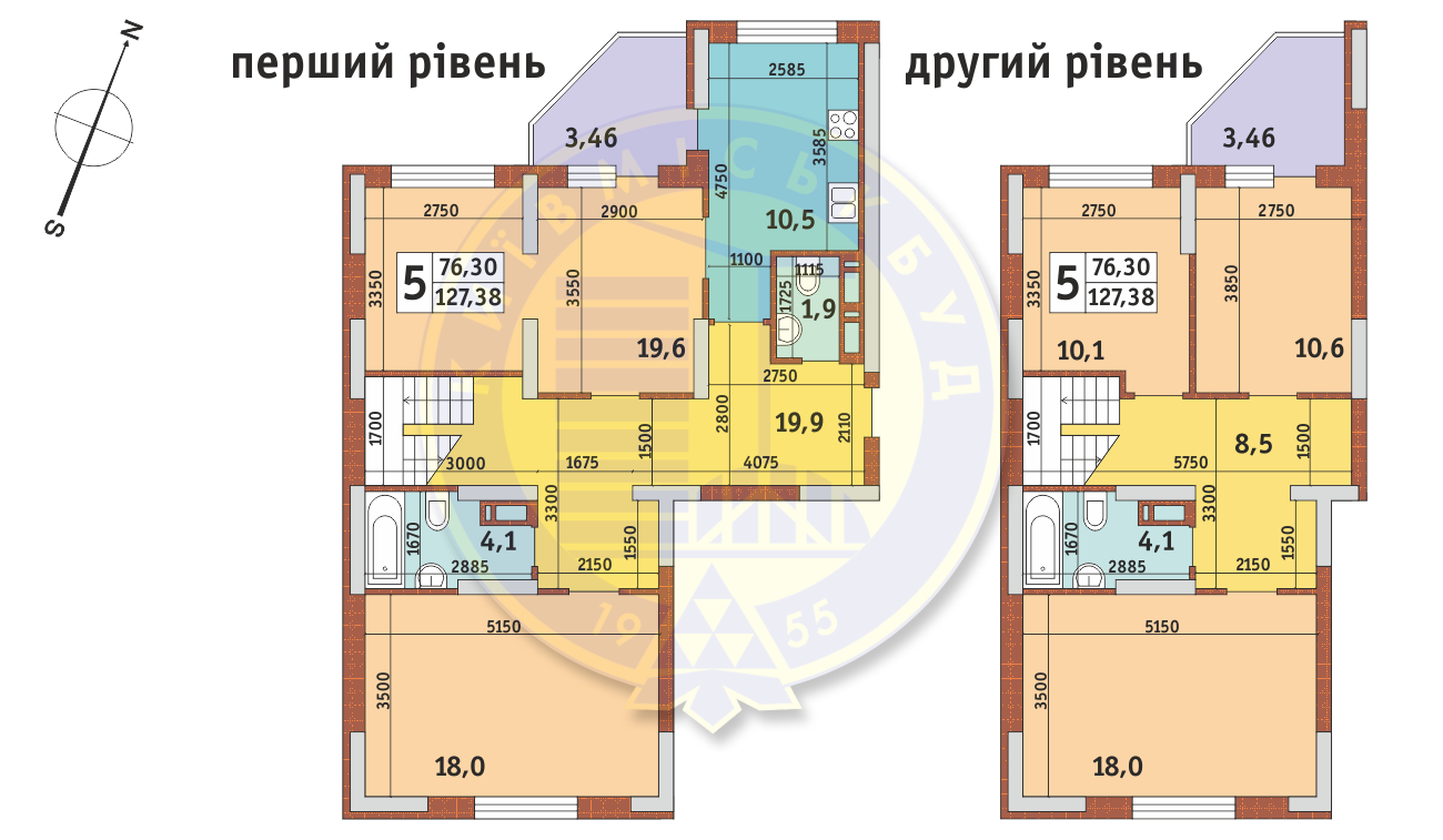 5+ комнат 127.38 м² в ЖК Новомостицко-Замковецкий от 17 000 грн/м², Киев
