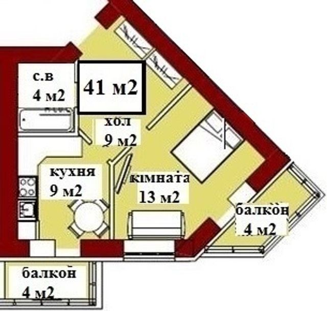 1-комнатная 41 м² в ЖК Киевский маеток от 14 300 грн/м², с. Софиевская Борщаговка