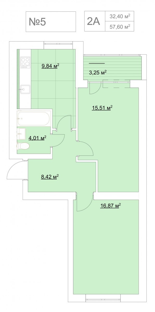 2-комнатная 57.6 м² в ЖК Гранд Виллас от 9 200 грн/м², пгт Ворзель