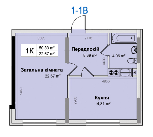 1-комнатная 50.83 м² в ЖК Ривьера от 24 500 грн/м², Киев