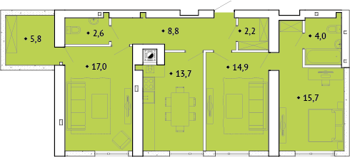 3-комнатная 86 м² в ЖК Spectrum от 14 650 грн/м², Ровно