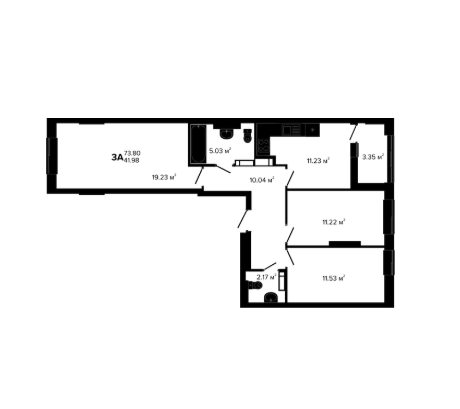 3-комнатная 73.8 м² в ЖК Irpin City от 18 250 грн/м², г. Ирпень