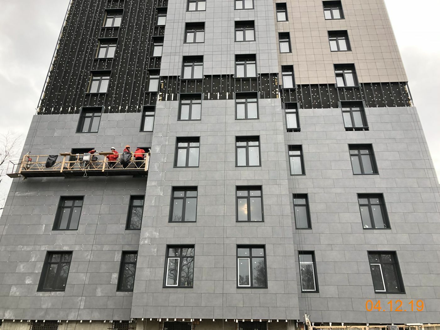 Ход строительства Комплекс апартаментов Олимпийский, дек, 2019 год