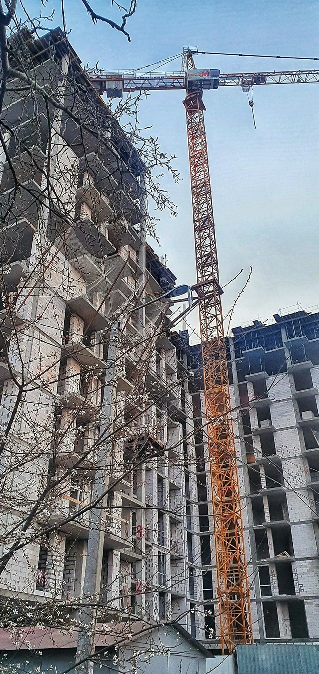 Ход строительства ЖК Пространство на Гераневой, март, 2020 год