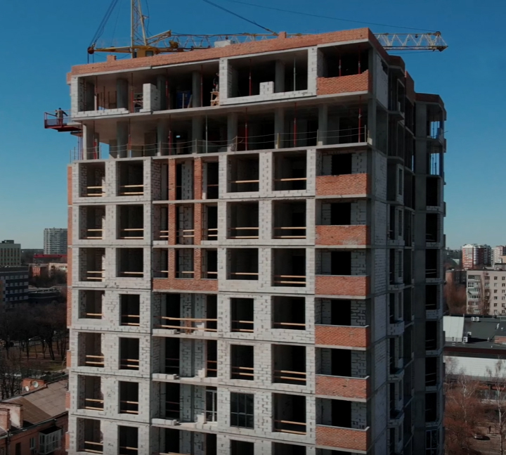 Ход строительства ЖК КиевSky, март, 2020 год