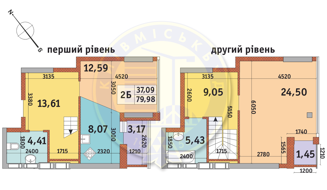 Двухуровневая 79.98 м² в ЖК Абрикосовый от 30 492 грн/м², Киев