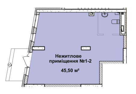 Помещение свободного назначения 45.5 м² в ЖК Малахит от застройщика, Киев