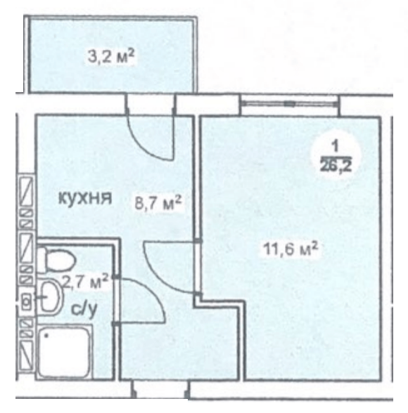 1-комнатная 26.2 м² в ЖК Новая Дания от 22 500 грн/м², с. Софиевская Борщаговка