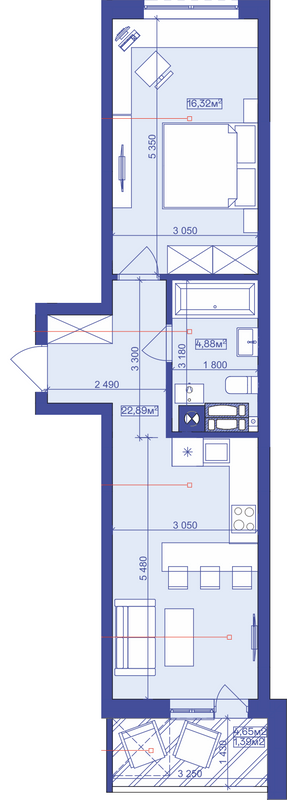 1-комнатная 47.5 м² в ЖК Utlandia от 27 400 грн/м², г. Ирпень