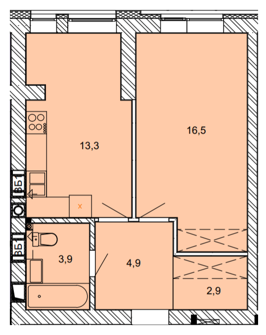 1-комнатная 41.5 м² в ЖК Найкращий квартал от 29 450 грн/м², г. Ирпень