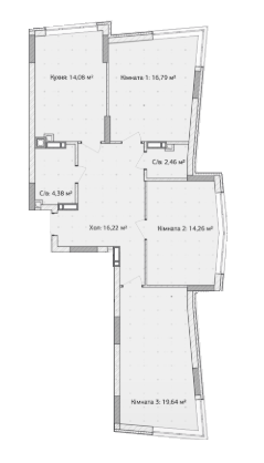 3-комнатная 87.83 м² в ЖК Синергия 3+ от 17 500 грн/м², г. Ирпень