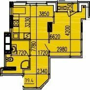 1-комнатная 40.8 м² в ЖК Premier Tower от 33 900 грн/м², Днепр