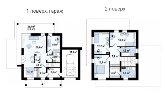 Коттедж 153.9 м² в КП Ula.community от 26 511 грн/м², с. Зазимье