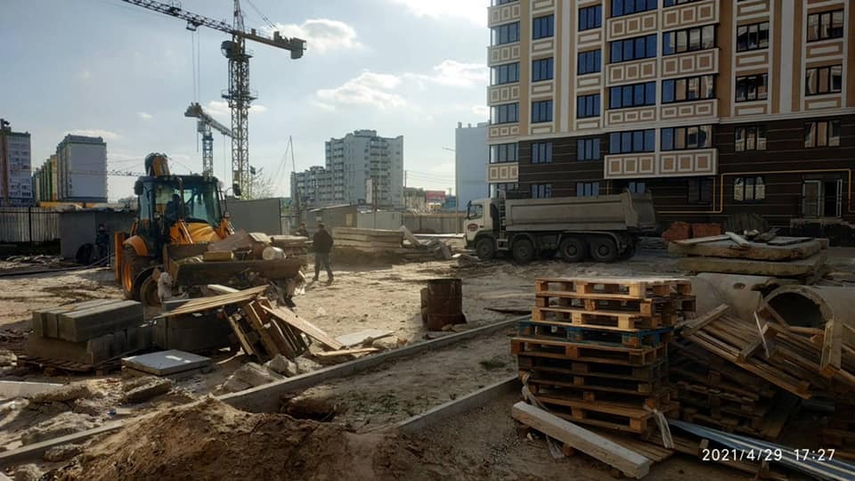 Ход строительства ЖК Квартал Крюковщина, май, 2021 год
