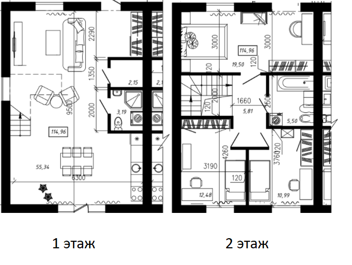 Дуплекс 115 м² в Таунхаус SIB Home от 19 478 грн/м², г. Буча