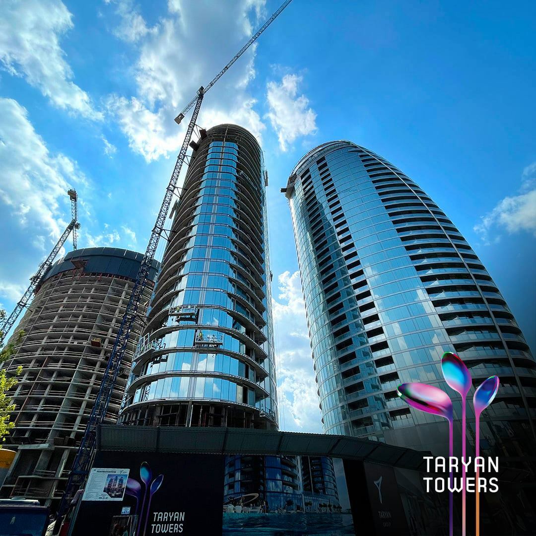 Ход строительства ЖК Taryan Towers, июль, 2021 год