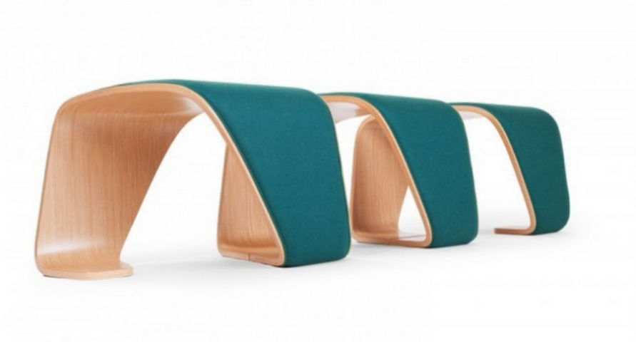 Дизайнерская мебель: скамья-спираль 