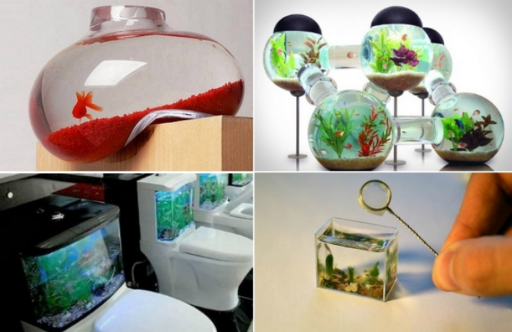 12 творческих идей устройства аквариумов дома и на работе