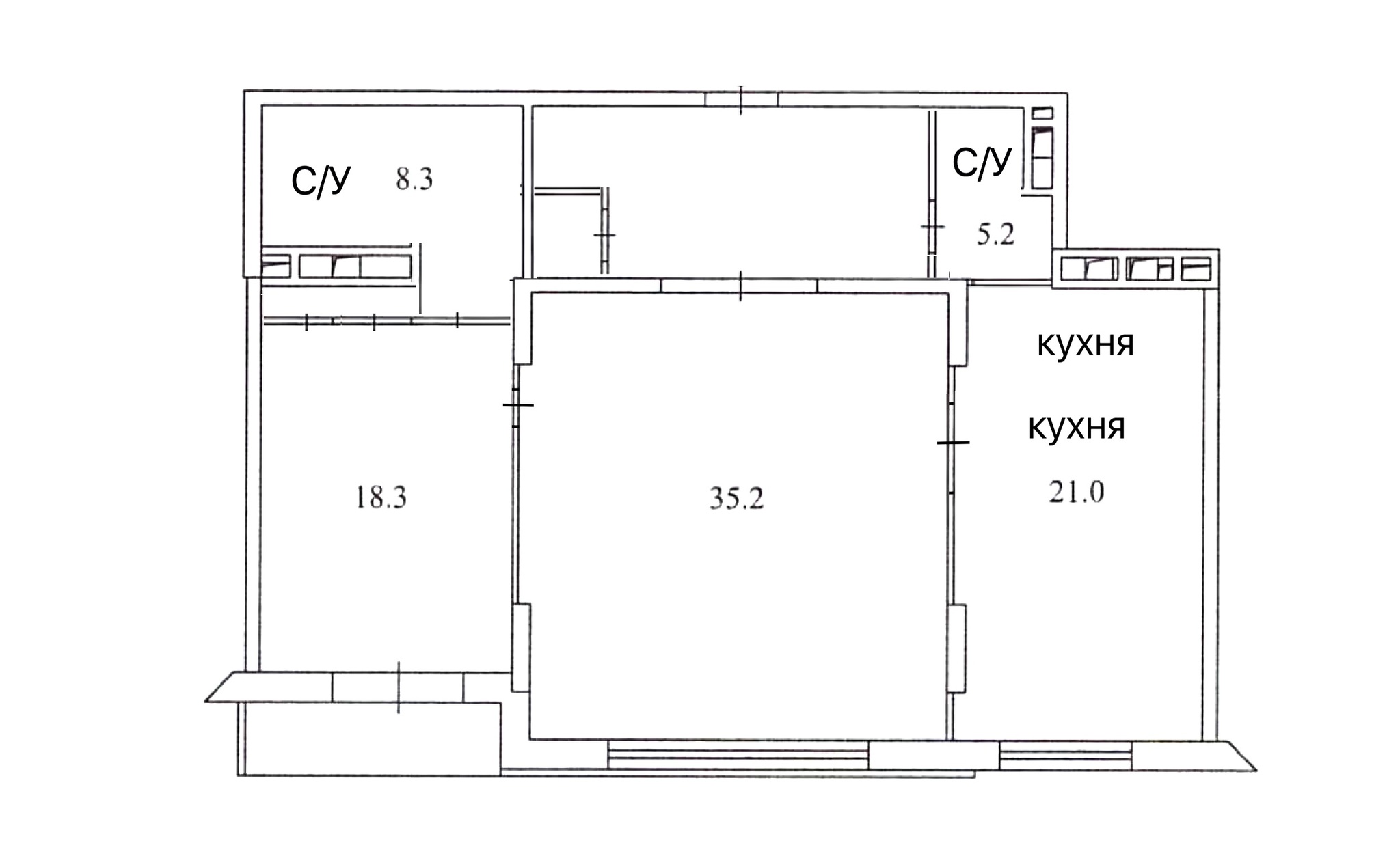 Продажа 2-комнатной квартиры 98 м², Крещатик ул., 42Б