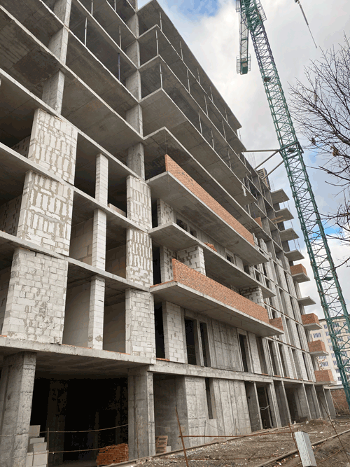 Ход строительства ЖК Дом на Янгеля, ноя, 2021 год