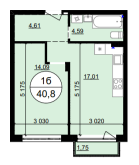 1-комнатная 40.8 м² в ЖК Гринвуд-4 от 17 600 грн/м², пгт Брюховичи