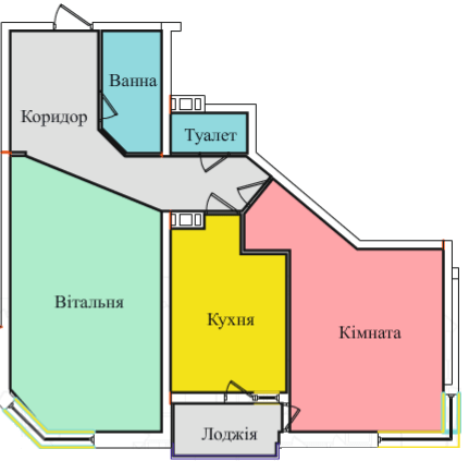 2-комнатная 66.4 м² в ЖК на просп. Злуки, ЗА, 5А от 17 500 грн/м², Тернополь