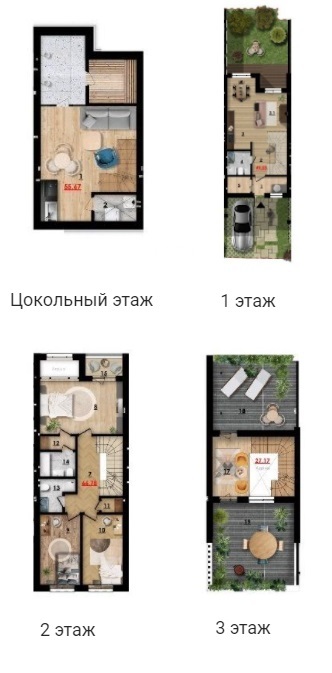 Таунхаус 199.15 м² в Таунхаусы City Residence от 56 540 грн/м², Киев