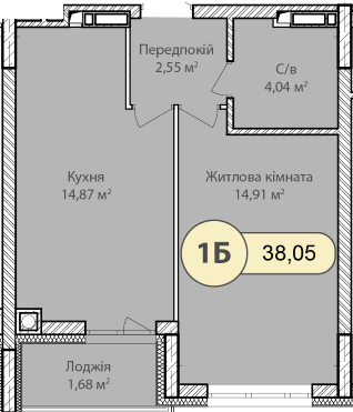 1-комнатная 38.05 м² в ЖК Синергия Сити от 26 000 грн/м², г. Ирпень