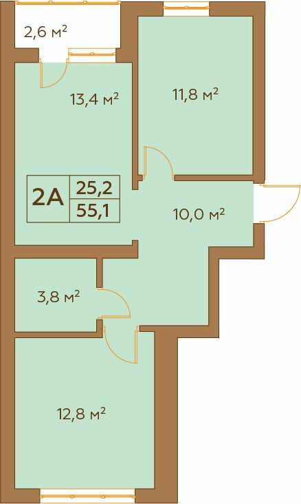 2-комнатная 55.1 м² в ЖК Гранд Виллас от 15 500 грн/м², пгт Ворзель