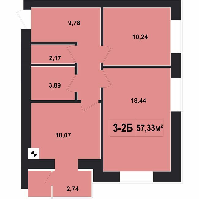 2-комнатная 57.33 м² в ЖК Покровский от 21 350 грн/м², пгт Гостомель