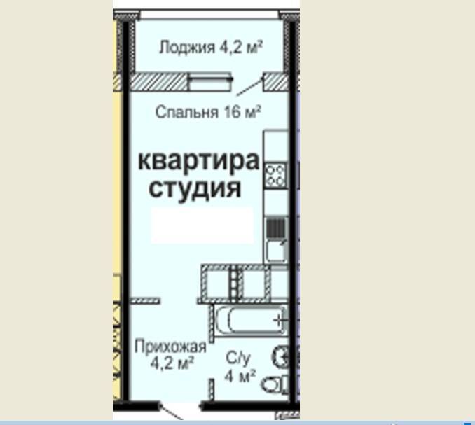 Продажа 1-комнатной квартиры 28 м², Варненская ул.