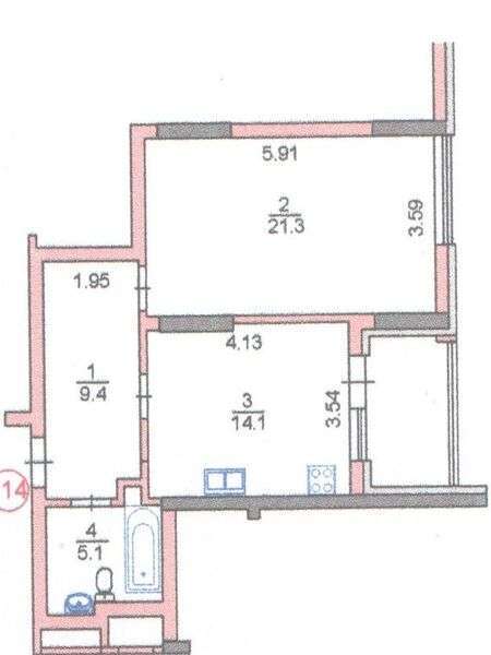 Аренда 1-комнатной квартиры 55 м², Лейпцигская ул., 13а