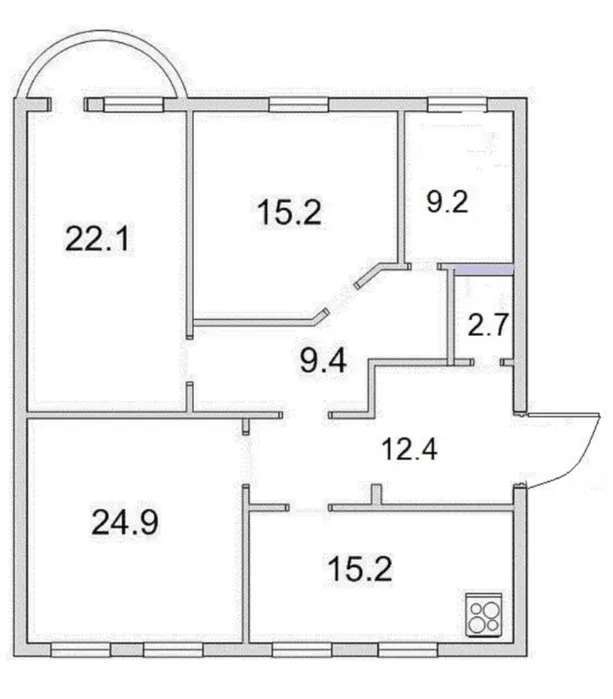 Аренда 3-комнатной квартиры 112 м², Кудрявский спуск, 3А