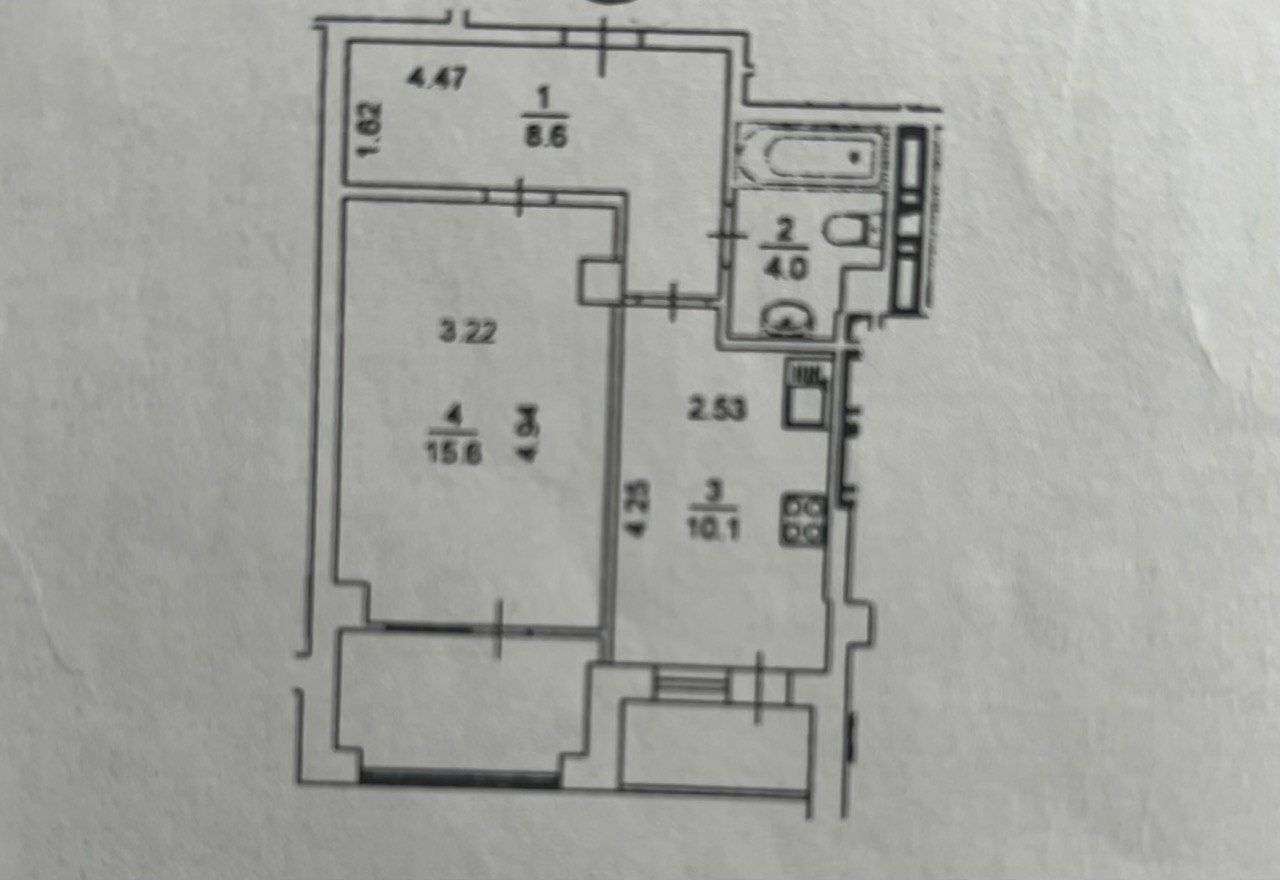 Аренда 1-комнатной квартиры 44 м², Белорусская ул., 36А