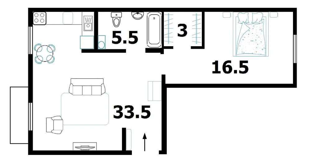 Аренда 2-комнатной квартиры 60 м², Лютеранская ул., 30