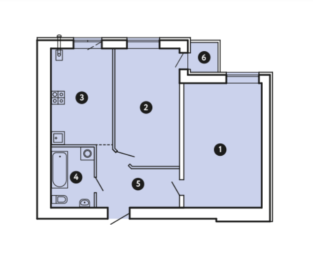 2-комнатная 63.25 м² в ЖК Comfort City от 37 000 грн/м², Запорожье