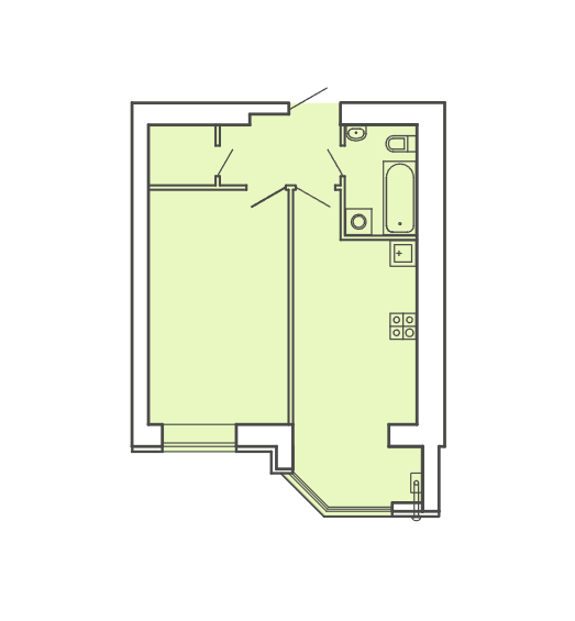 1-комнатная 45.74 м² в ЖК Kvartal от 37 000 грн/м², Запорожье