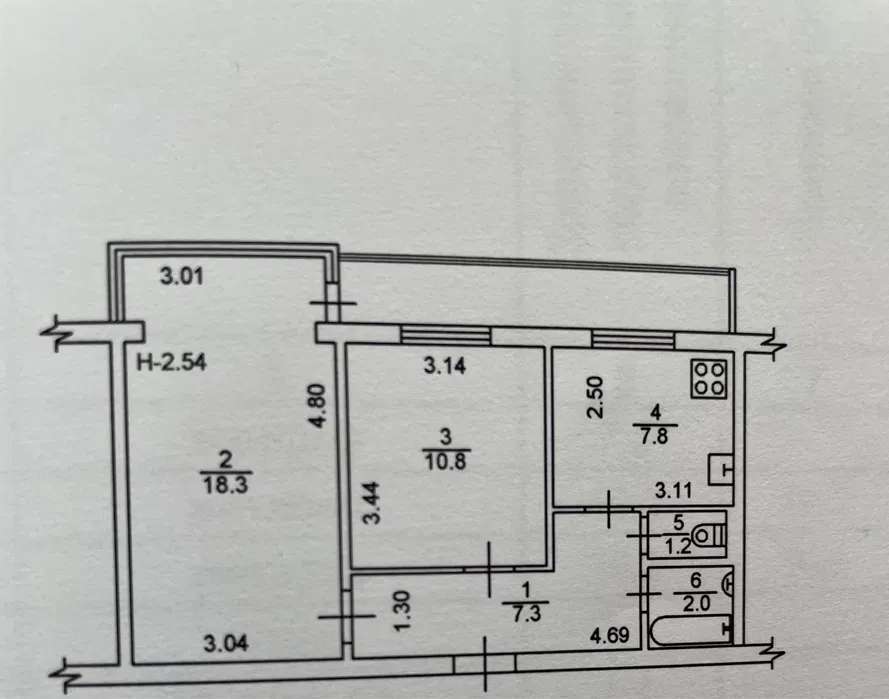 Аренда 2-комнатной квартиры 52 м², Кольцова бул., 18