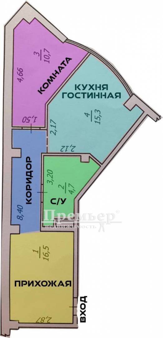 Продажа 1-комнатной квартиры 47 м², Фонтанская дор.