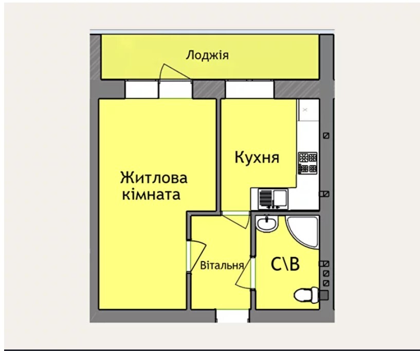 Продаж 1-кімнатної квартири 42 м², Мольєра вул., 75