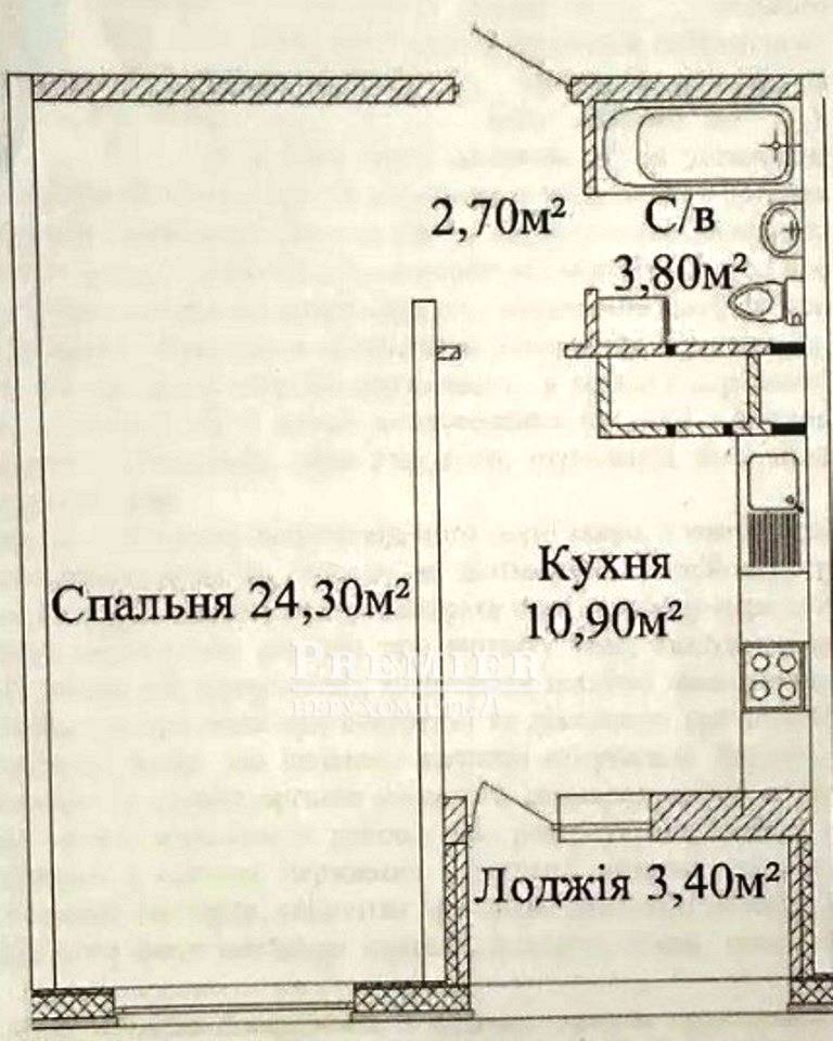 Продажа 1-комнатной квартиры 44 м², Жаботинского ул.