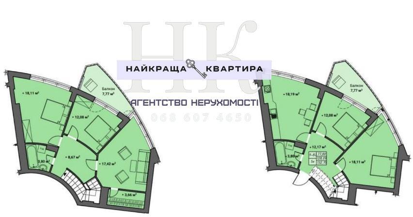 Продажа 2-уровневой квартиры 133 м², Данила Галицкого ул.
