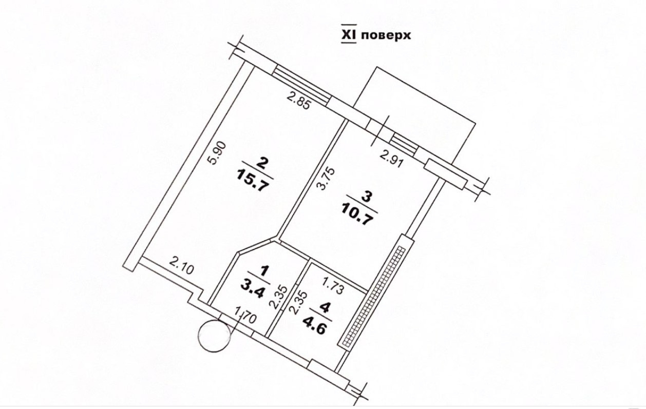Продаж 1-кімнатної квартири 35.6 м², Люстдорфская дор., 100Г