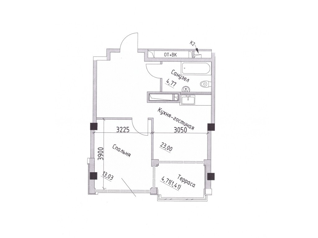 Продажа 1-комнатной квартиры 45 м², ITown, IPARK